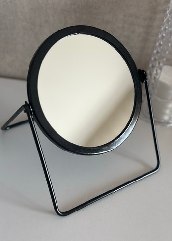 Parlak Siyah Masaüstü Yuvarlak Ayna - Görsel 2