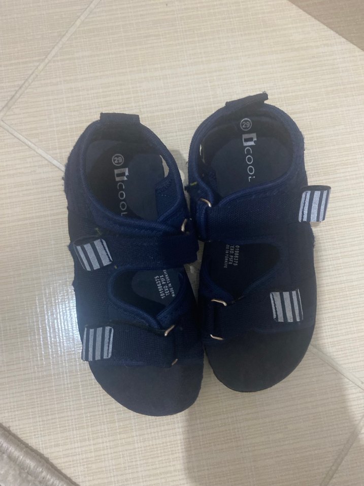 Erkek Çocuk Lacivert Cırtcırtlı Terlik - Görsel 3