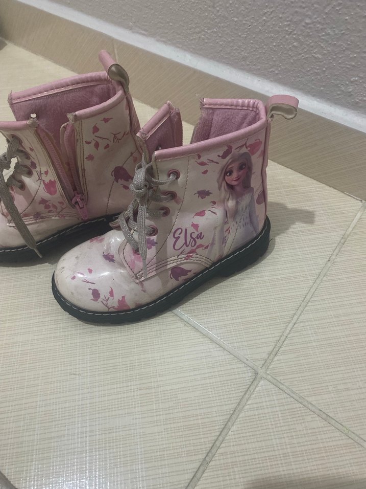 Kız Çocuk Pembe Parlak Baskılı Bot - Görsel 5