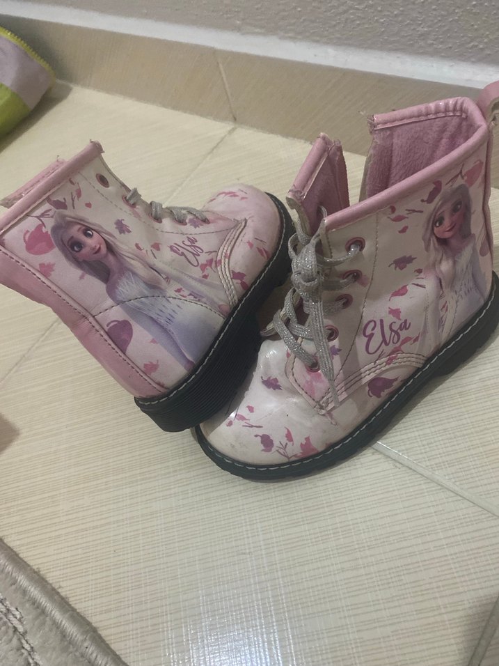 Kız Çocuk Pembe Parlak Baskılı Bot - Görsel 2