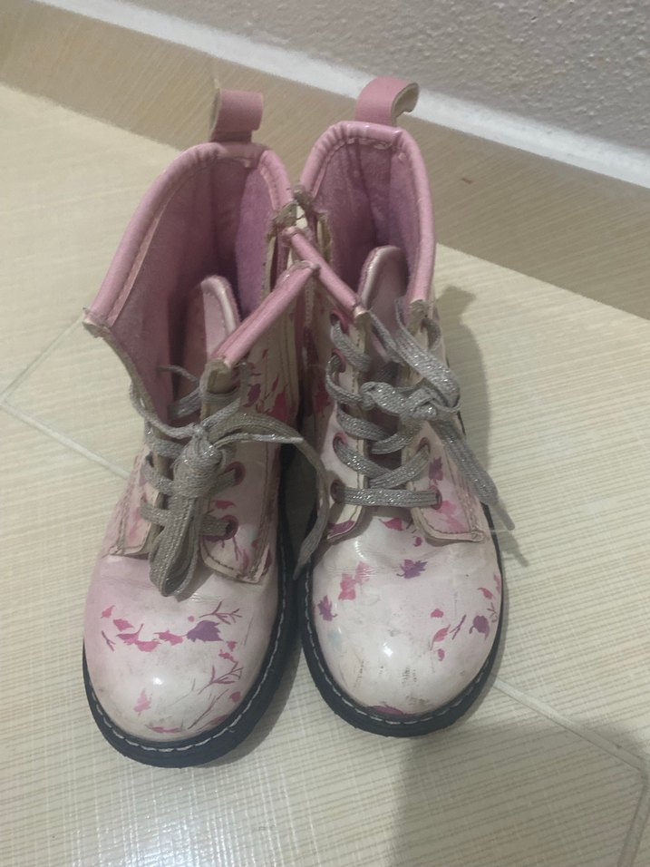 Kız Çocuk Pembe Parlak Baskılı Bot - Görsel 3