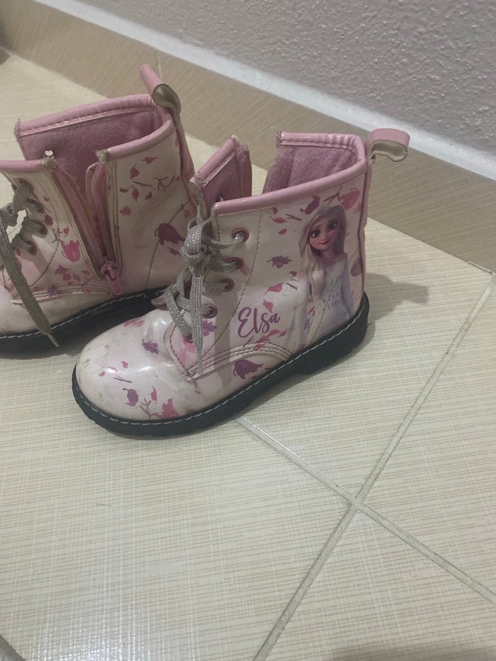 Kız Çocuk Pembe Parlak Baskılı Bot - Görsel 4