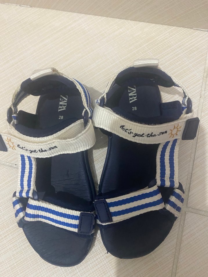 Erkek Çocuk Mavi Cırt Cırtlı Rahat Terlik - Görsel 3