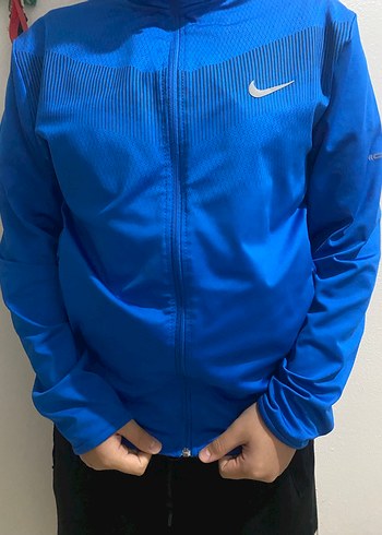 Erkek Mavi Spor Fermuarlı İnce Mont - Görsel 7