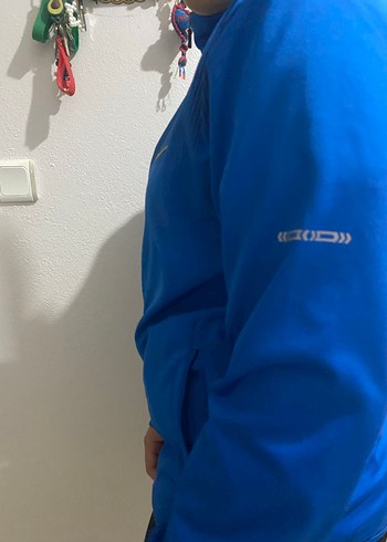 Erkek Mavi Spor Fermuarlı İnce Mont - Görsel 3