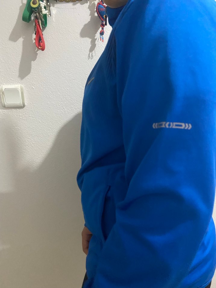 Erkek Mavi Spor Fermuarlı İnce Mont - Görsel 3