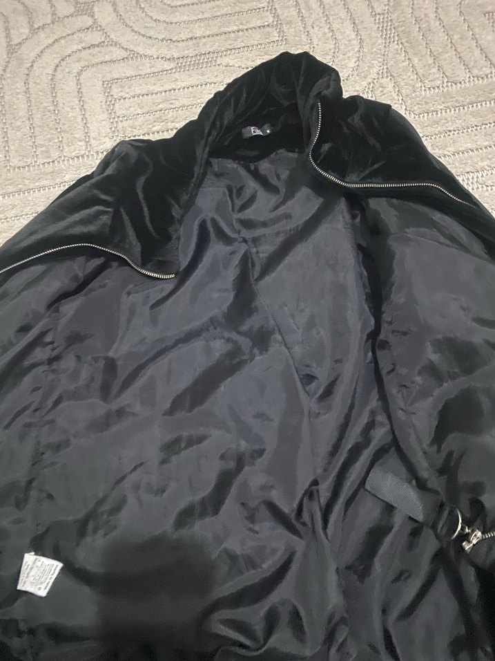 Siyah Fermuarlı Midi Kadın Ceket - Görsel 4