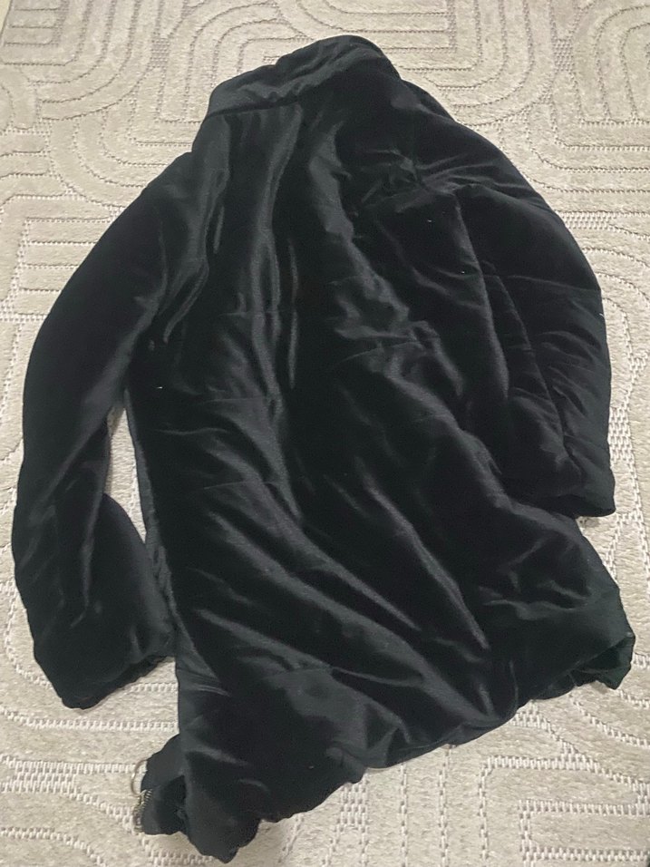 Siyah Fermuarlı Midi Kadın Ceket - Görsel 3