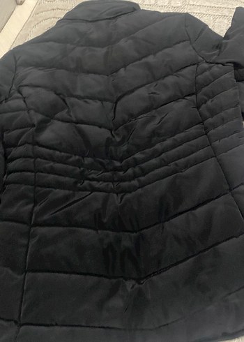 Siyah Fermuarlı Kadın Kışlık Mont - Görsel 4