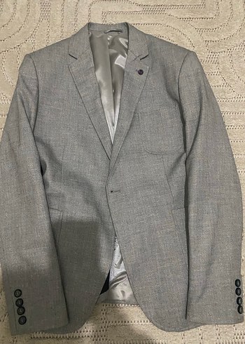 Gri Düğmeli Erkek Takım Ceketi - Görsel 6