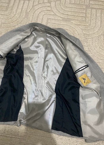 Gri Düğmeli Erkek Takım Ceketi - Görsel 5