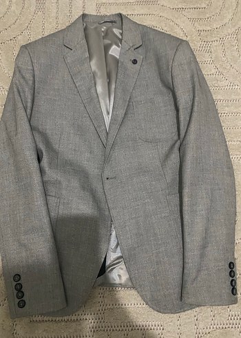 Gri Düğmeli Erkek Takım Ceketi - Görsel 7