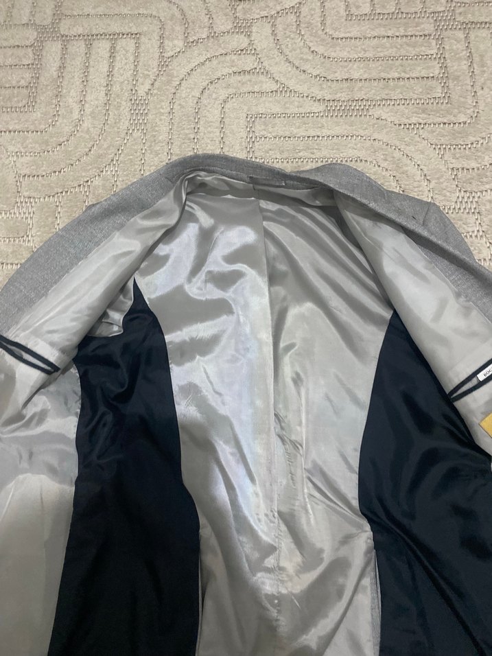 Gri Düğmeli Erkek Takım Ceketi - Görsel 3