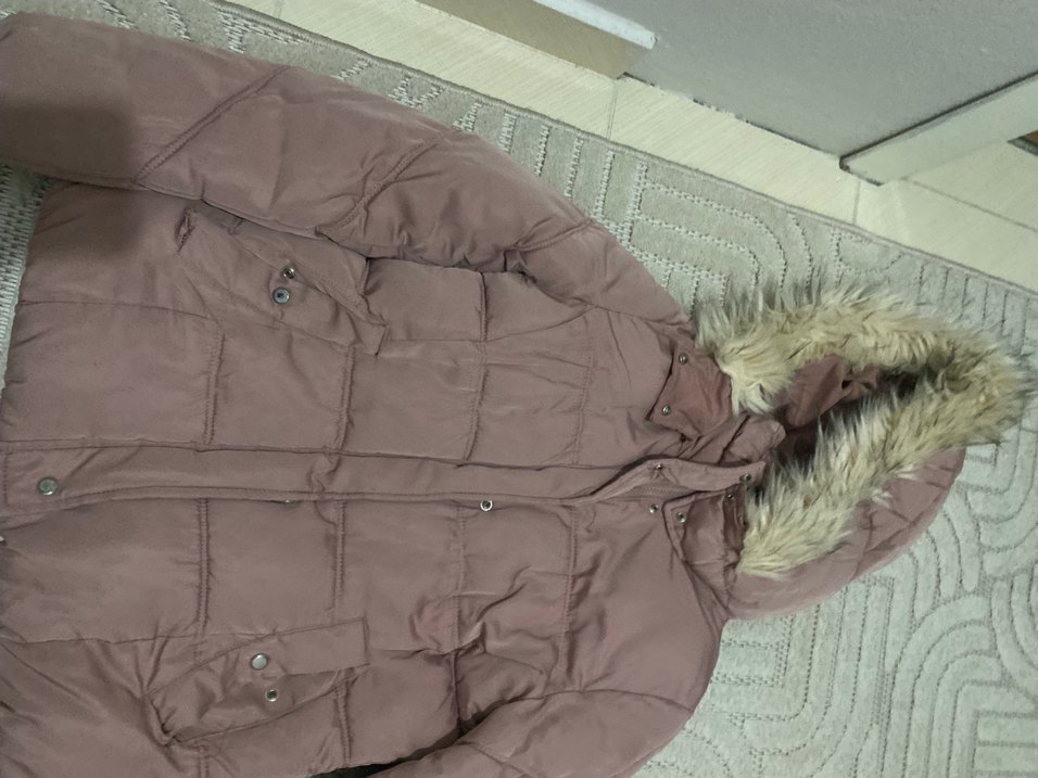 Kürklü Kapüşonlu Kadın Kışlık Mont - Görsel 2