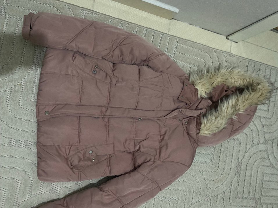 Kürklü Kapüşonlu Kadın Kışlık Mont - Görsel 4