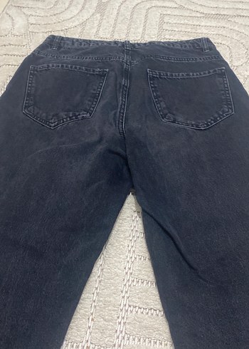 Gri Kadın Midi Boy Bol Kesim Denim Jean - Görsel 4