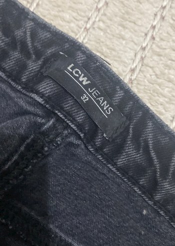 Gri Kadın Midi Boy Bol Kesim Denim Jean - Görsel 3