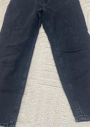 Gri Kadın Midi Boy Bol Kesim Denim Jean - Görsel 2