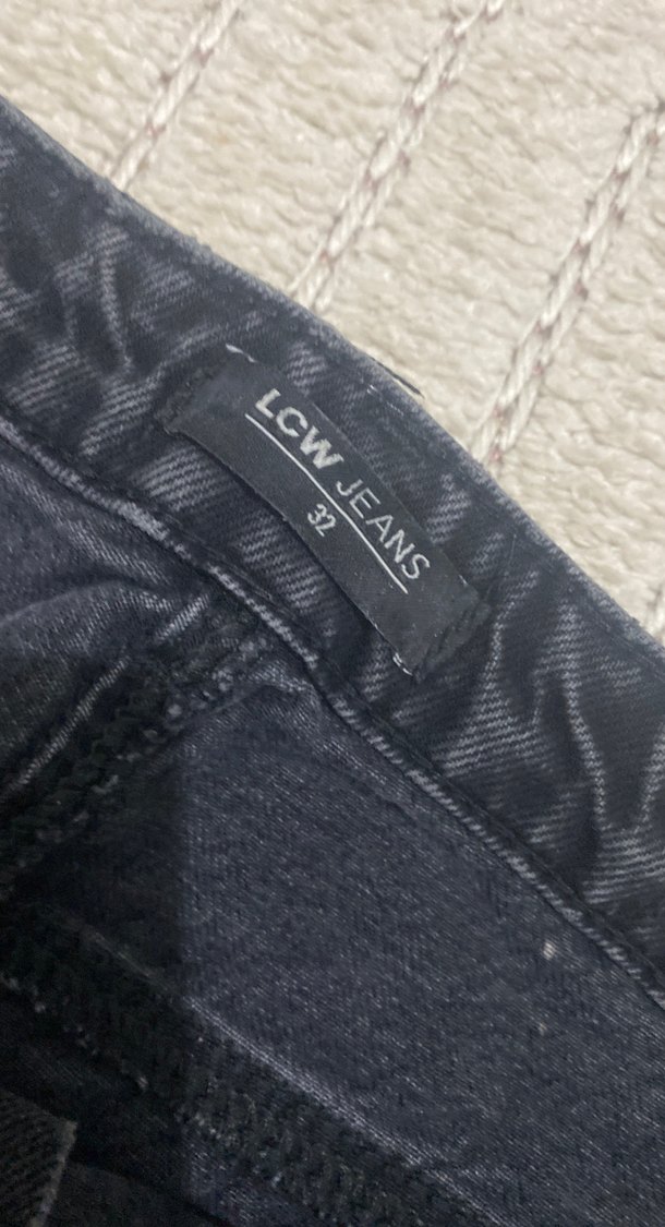 Gri Kadın Midi Boy Bol Kesim Denim Jean - Görsel 3