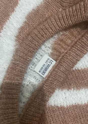 Zebra Desenli Örgü Kadın Kazak - Görsel 4