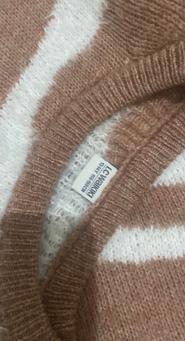 Zebra Desenli Örgü Kadın Kazak - Görsel 4