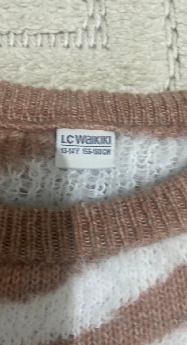 Zebra Desenli Örgü Kadın Kazak - Görsel 2