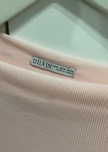 Dilvin Dilvin Pembe Uzun Kollu Kayık Yaka Basic Bluz