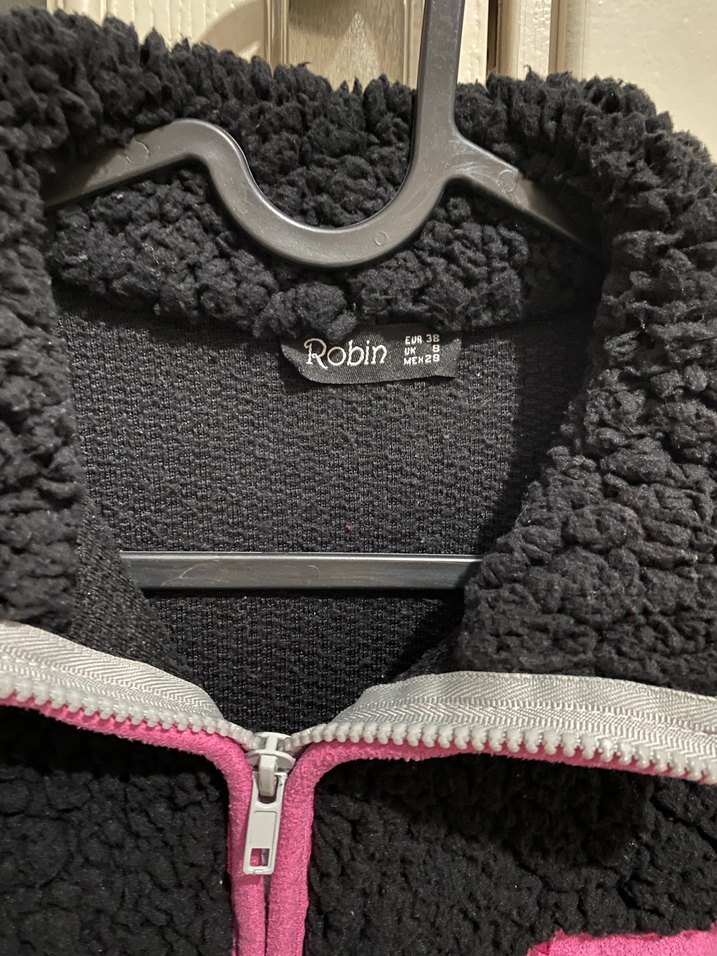 Kadın Siyah-Pembe Fermuarlı Yumuşak Yelek - Görsel 5