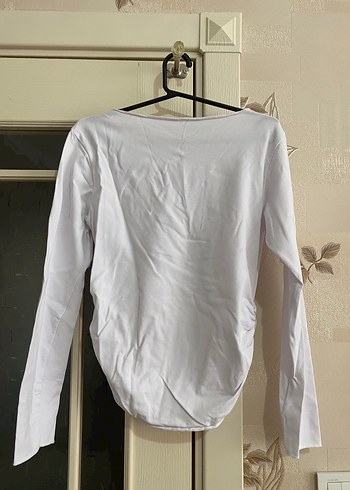 Beyaz Uzun Kollu kadın bluz - Görsel 4