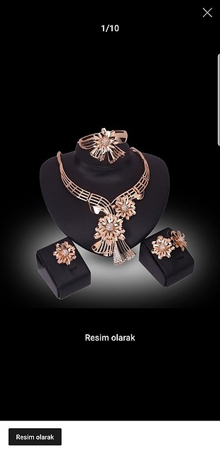9 K altın Suyu eşsiz taki set