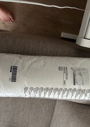 Lenast Beyaz-Gri Bebek Yorganı 110x125 cm - Görsel 3