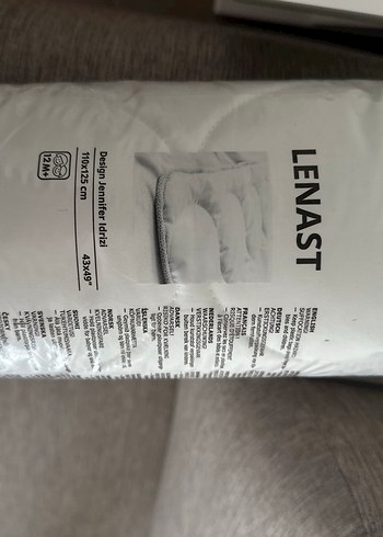 Lenast Beyaz-Gri Bebek Yorganı 110x125 cm - Görsel 2