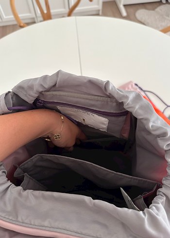 Pembe/lila ve Turuncu Çocuk Okul Çantası Seti - Görsel 3