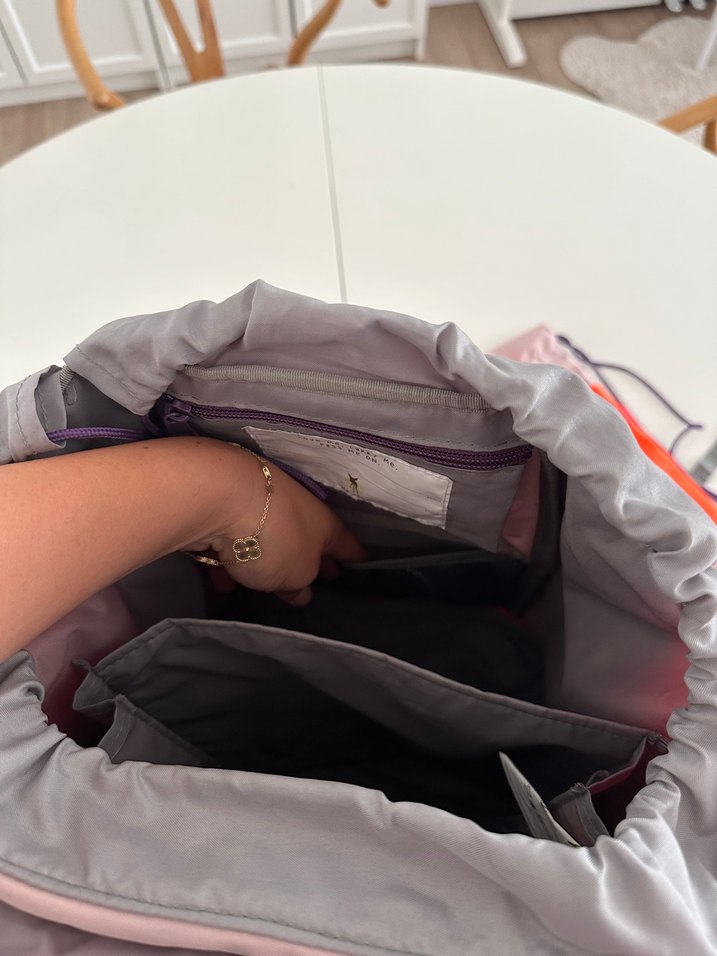 Pembe/lila ve Turuncu Çocuk Okul Çantası Seti - Görsel 3