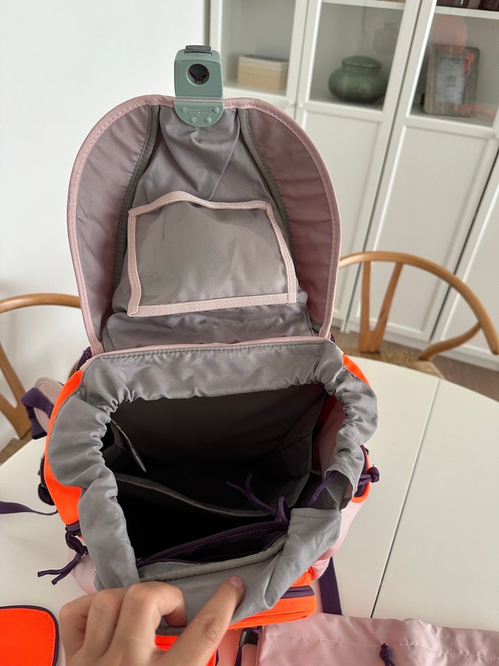 Pembe/lila ve Turuncu Çocuk Okul Çantası Seti - Görsel 2