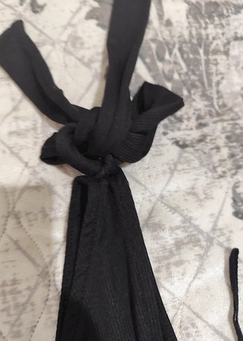 Siyah Midi Boy, Askılı badysuit - Görsel 2