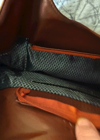 Kahverengi Süet Tokalı Kadın Çanta - Görsel 7