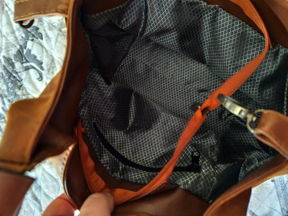 Kahverengi Süet Tokalı Kadın Çanta - Görsel 5