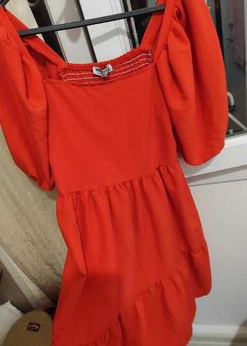 Kırmızı Salaş Elbise - Görsel 6