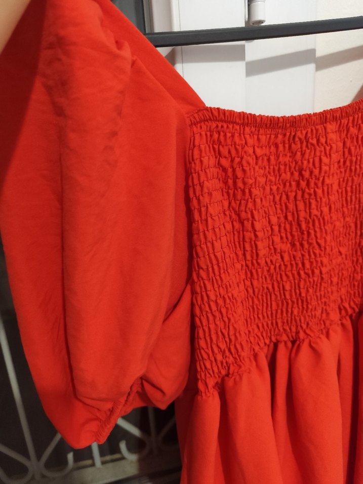 Kırmızı Salaş Elbise - Görsel 4