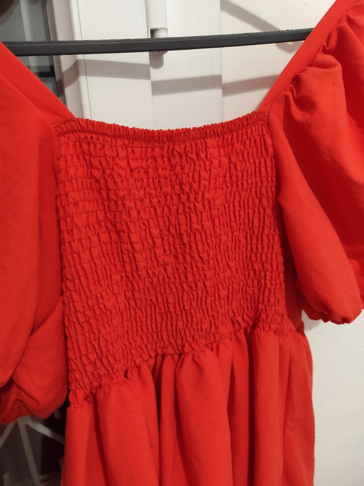 Kırmızı Salaş Elbise - Görsel 5