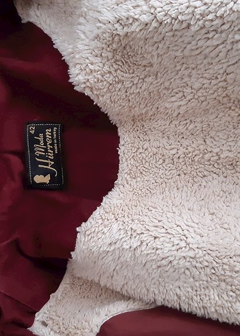 l Beden bordo Renk Bordo Midi Kadın Oversize Kaban