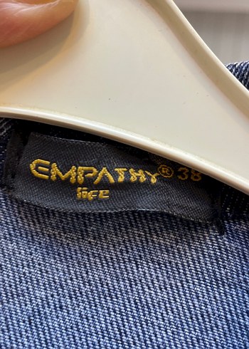 38 Beden Düğmeli Gri Mavi Kadın Denim Ceket