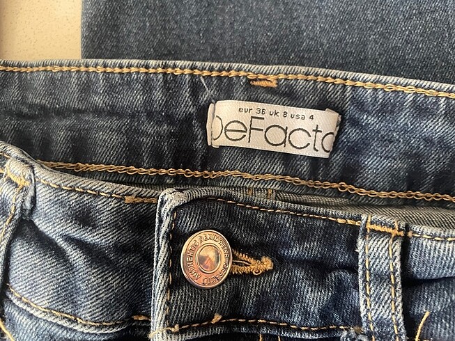 36 Beden lacivert Renk Kot pantolon jeans