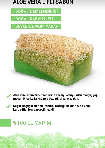 Aloe Vera Lifli Sabun - Görsel 3
