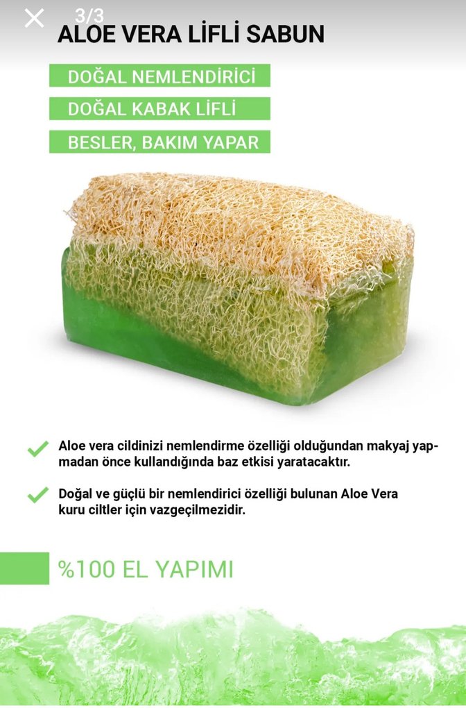 Aloe Vera Lifli Sabun - Görsel 3