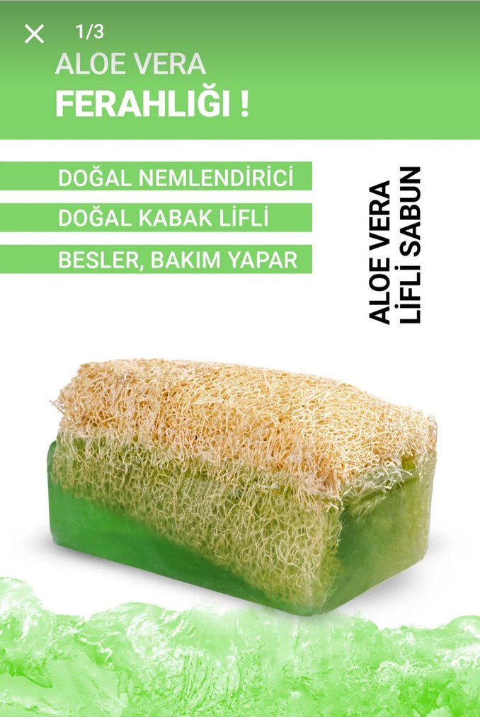 Aloe Vera Lifli Sabun - Görsel 2
