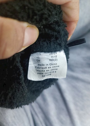 Kızlar İçin Siyah Kürklü Nakışlı ev botu panduf - Görsel 7