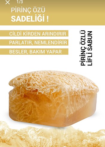 Pirinç Özlü Lifli Sabun - Görsel 2