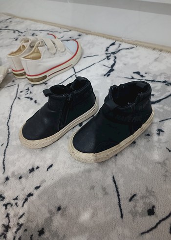 Siyah Erkek Çocuk deri  Botlar - Görsel 2